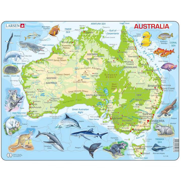 Puzzle Larsen - Australia (English), 65 piese (48696)