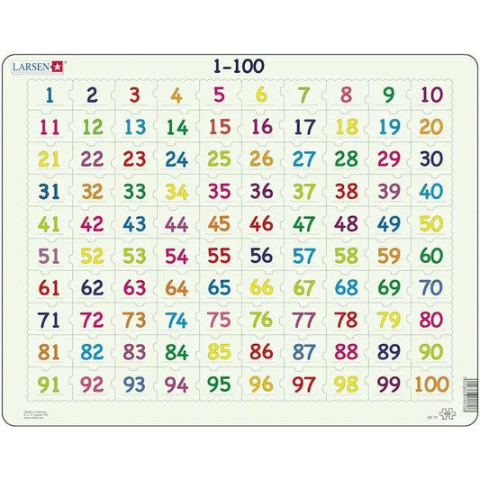 Puzzle Larsen Numerele: 1-100 100 piese