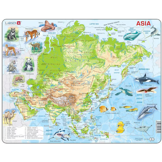 Puzzle Larsen - Asia (English), 63 piese (48695)