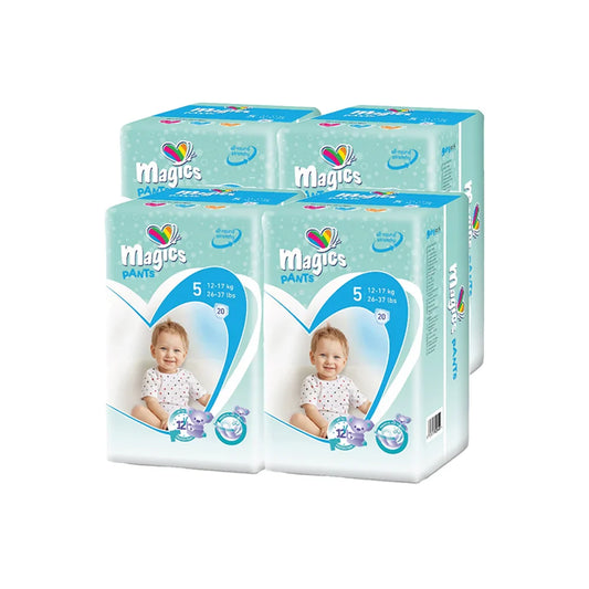 Set Scutece Chiloțel Magics Pants Air Tubes Mărime 5 Junior, 12-17 kg, 4x20 bucăți